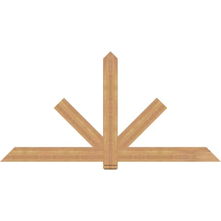Ekena Millwork Kennewick Timber Gable Bracket, Western Red Cedar, 84"W x 42"H x 1 1/2"D x 5 1/2"F, 12/12 Pitch GBW084X42X0206KEN00SWR